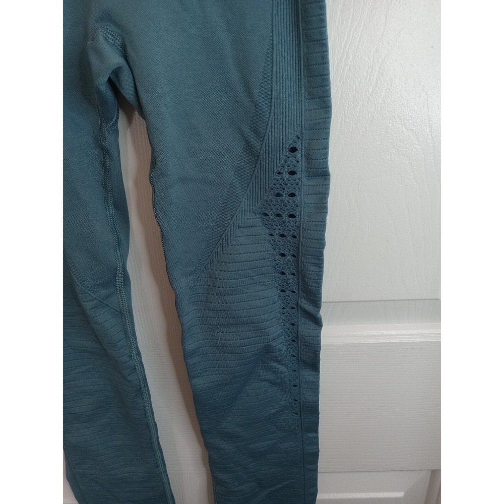 Gymshark Energy Seamless Leggings Blue‎ Size XSmall Activewear Fitness Cutouts - Picture 5 of 16